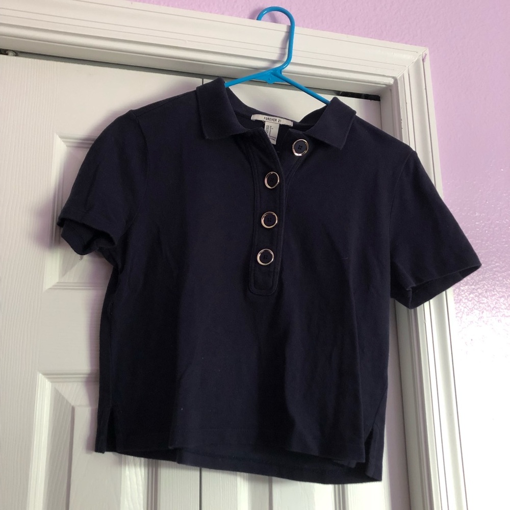 ‼️SALE‼️ F21 Polo Crop Top 💙